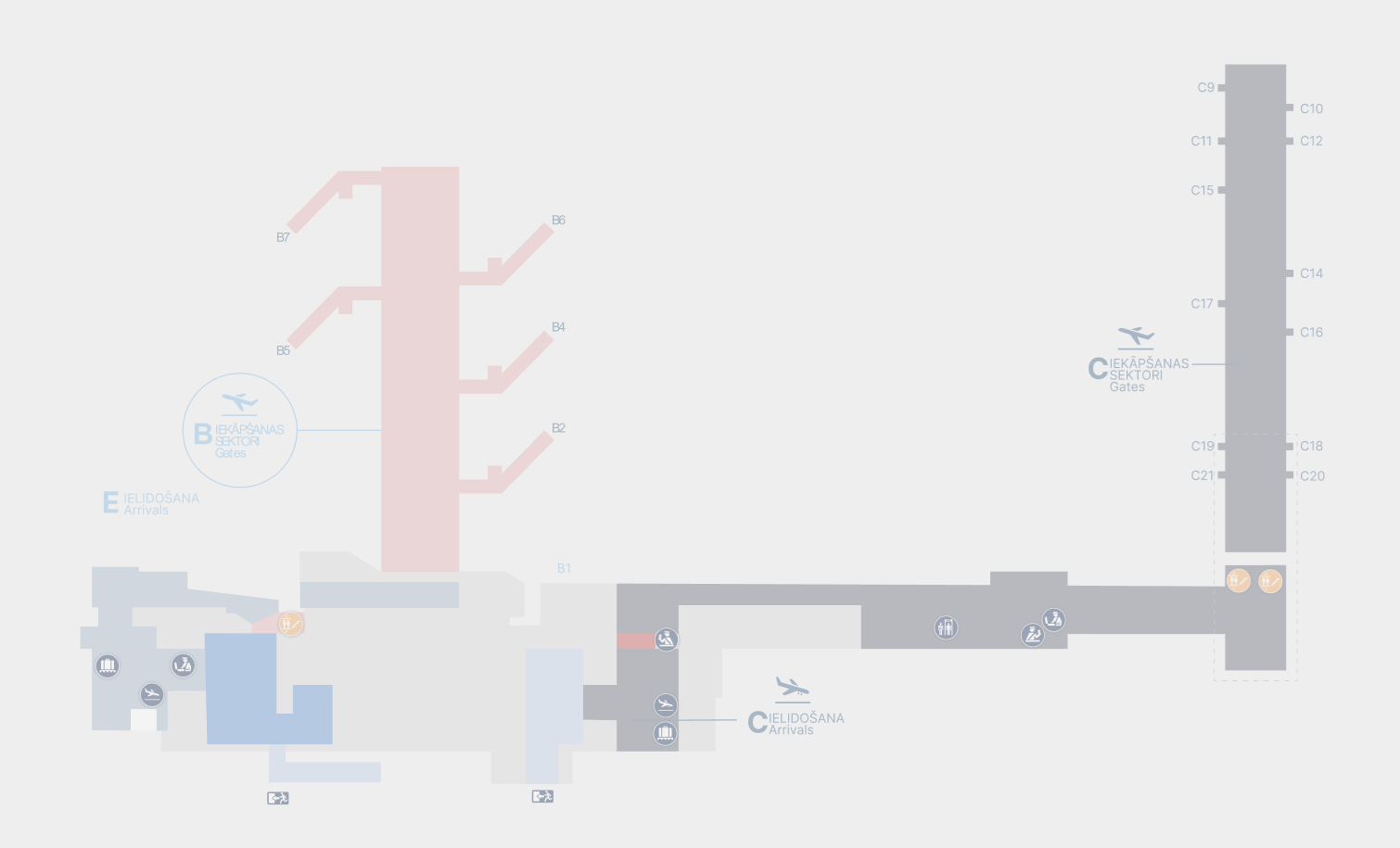 Non Schengen Arrival Hall (Public Area)